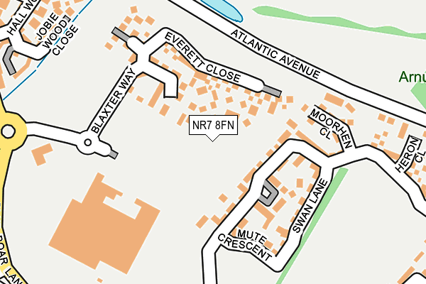 NR7 8FN map - OS OpenMap – Local (Ordnance Survey)