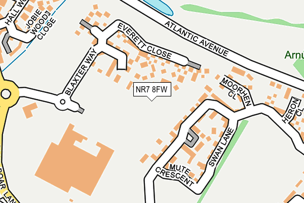 NR7 8FW map - OS OpenMap – Local (Ordnance Survey)