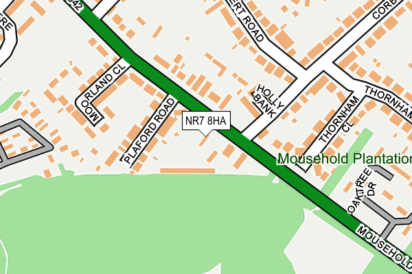 NR7 8HA map - OS OpenMap – Local (Ordnance Survey)