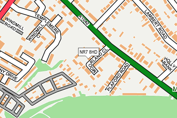 NR7 8HD map - OS OpenMap – Local (Ordnance Survey)
