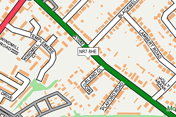 NR7 8HE map - OS OpenMap – Local (Ordnance Survey)