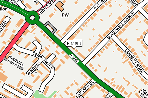 NR7 8HJ map - OS OpenMap – Local (Ordnance Survey)