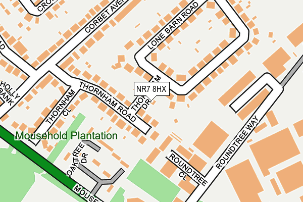 NR7 8HX map - OS OpenMap – Local (Ordnance Survey)