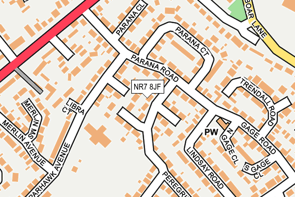 NR7 8JF map - OS OpenMap – Local (Ordnance Survey)