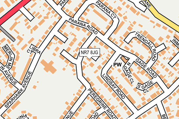 NR7 8JG map - OS OpenMap – Local (Ordnance Survey)