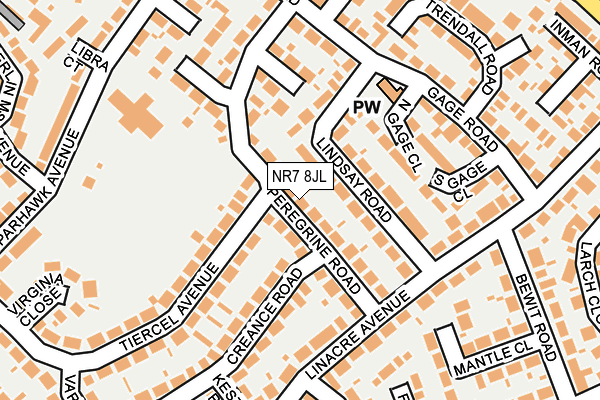 NR7 8JL map - OS OpenMap – Local (Ordnance Survey)