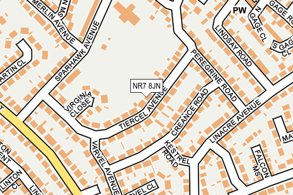 NR7 8JN map - OS OpenMap – Local (Ordnance Survey)