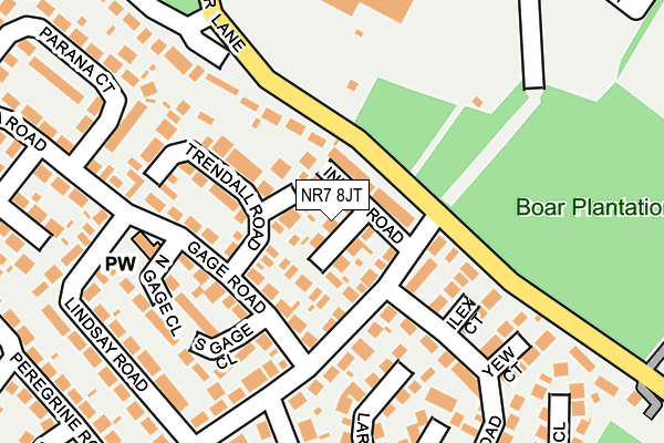 NR7 8JT map - OS OpenMap – Local (Ordnance Survey)