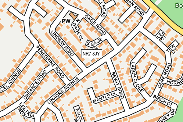 NR7 8JY map - OS OpenMap – Local (Ordnance Survey)