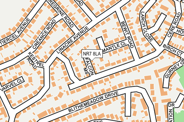 NR7 8LA map - OS OpenMap – Local (Ordnance Survey)