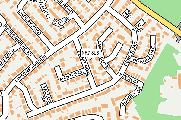 NR7 8LB map - OS OpenMap – Local (Ordnance Survey)