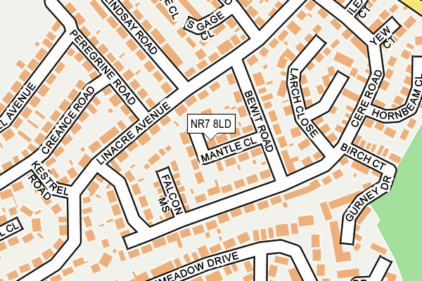 NR7 8LD map - OS OpenMap – Local (Ordnance Survey)