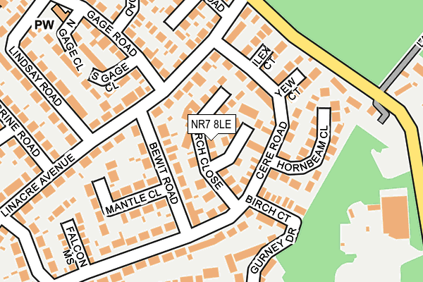 NR7 8LE map - OS OpenMap – Local (Ordnance Survey)