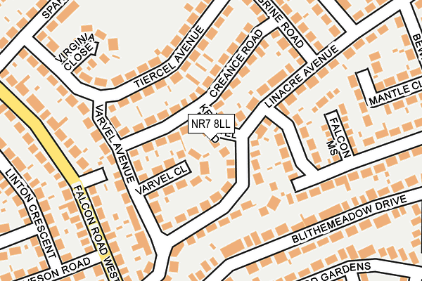 NR7 8LL map - OS OpenMap – Local (Ordnance Survey)