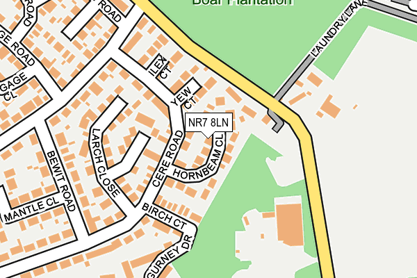 NR7 8LN map - OS OpenMap – Local (Ordnance Survey)