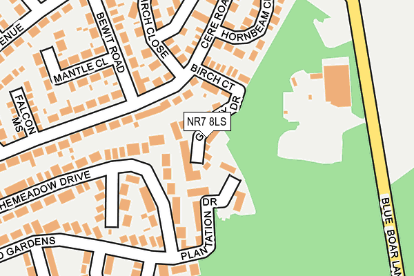 NR7 8LS map - OS OpenMap – Local (Ordnance Survey)