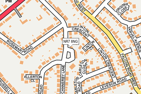 NR7 8NG map - OS OpenMap – Local (Ordnance Survey)