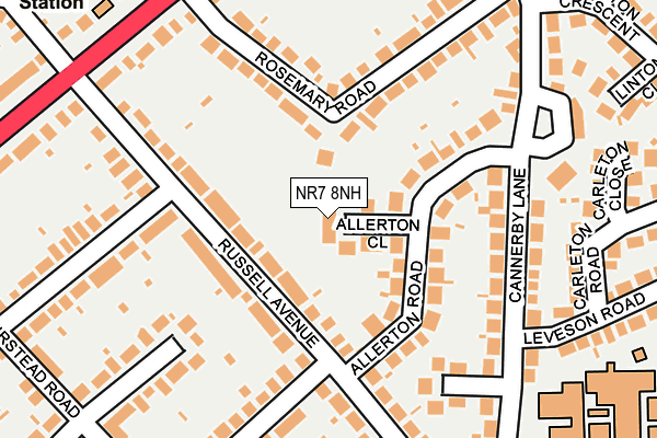 NR7 8NH map - OS OpenMap – Local (Ordnance Survey)