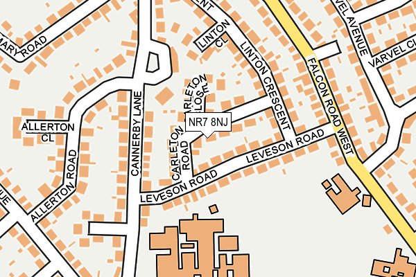 NR7 8NJ map - OS OpenMap – Local (Ordnance Survey)