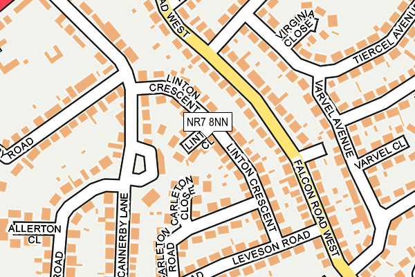 NR7 8NN map - OS OpenMap – Local (Ordnance Survey)