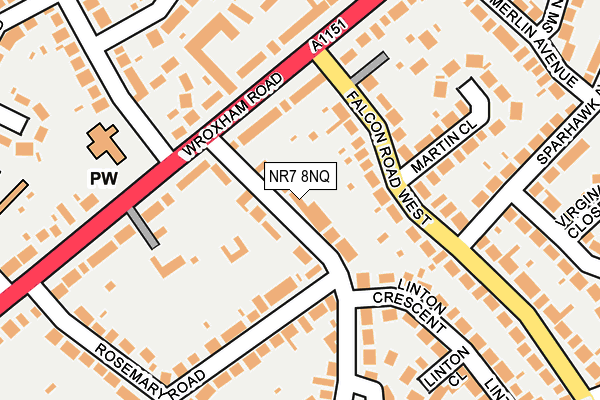 NR7 8NQ map - OS OpenMap – Local (Ordnance Survey)