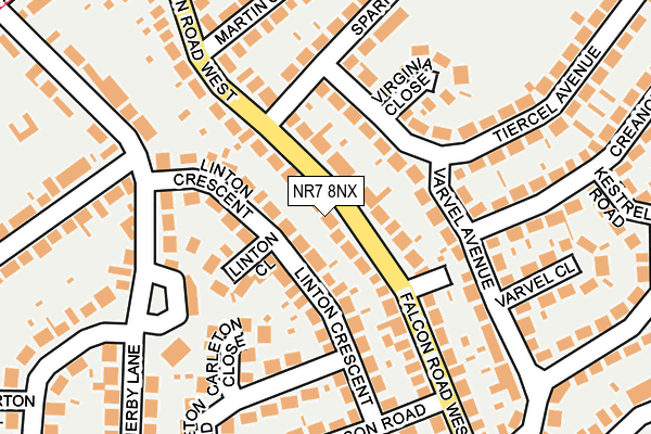 NR7 8NX map - OS OpenMap – Local (Ordnance Survey)