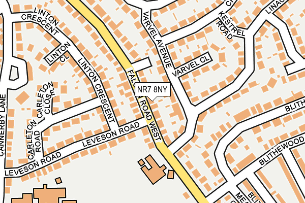 NR7 8NY map - OS OpenMap – Local (Ordnance Survey)