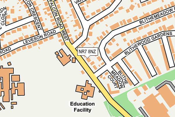 NR7 8NZ map - OS OpenMap – Local (Ordnance Survey)