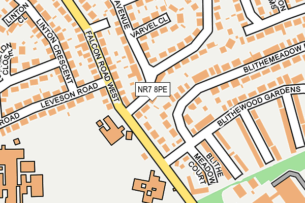 NR7 8PE map - OS OpenMap – Local (Ordnance Survey)