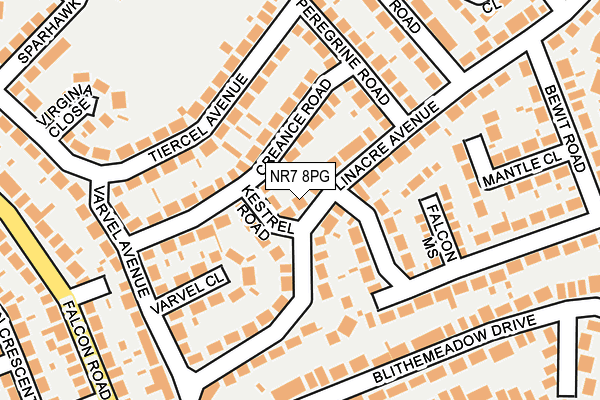NR7 8PG map - OS OpenMap – Local (Ordnance Survey)