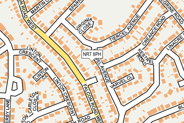 NR7 8PH map - OS OpenMap – Local (Ordnance Survey)