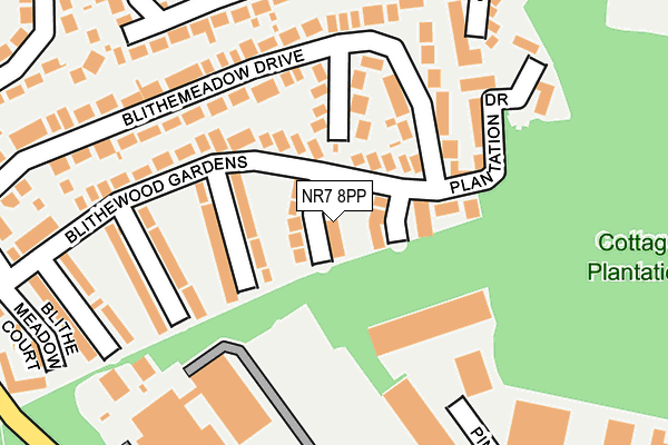 NR7 8PP map - OS OpenMap – Local (Ordnance Survey)