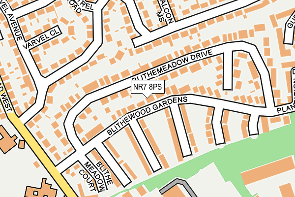 NR7 8PS map - OS OpenMap – Local (Ordnance Survey)