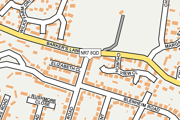 NR7 8QD map - OS OpenMap – Local (Ordnance Survey)