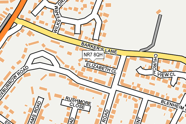 NR7 8QH map - OS OpenMap – Local (Ordnance Survey)