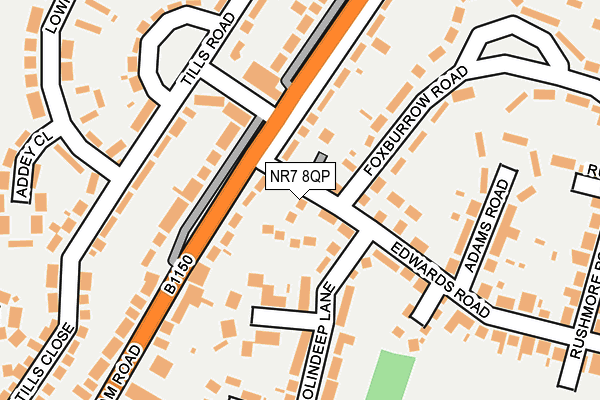 NR7 8QP map - OS OpenMap – Local (Ordnance Survey)