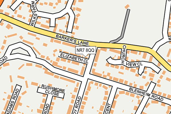 NR7 8QQ map - OS OpenMap – Local (Ordnance Survey)