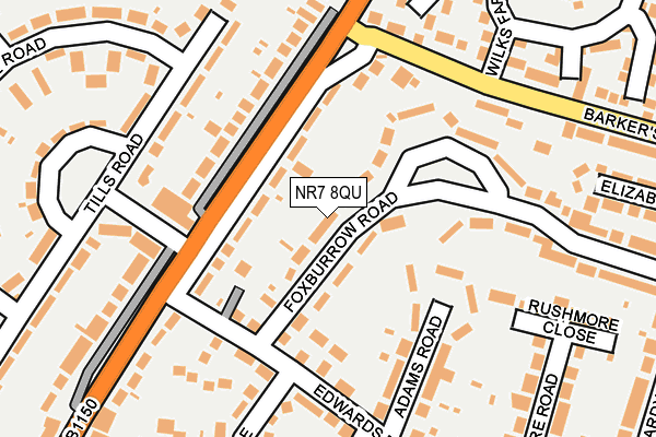 NR7 8QU map - OS OpenMap – Local (Ordnance Survey)