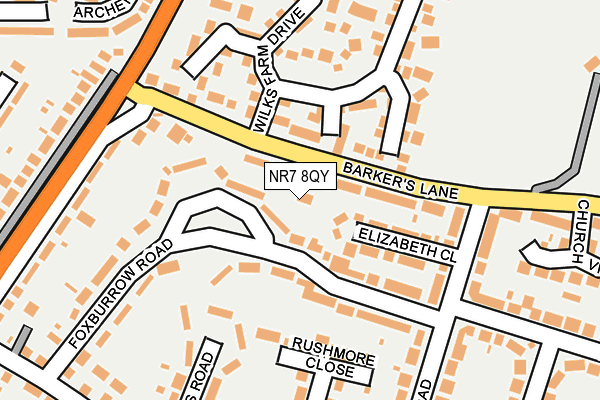 NR7 8QY map - OS OpenMap – Local (Ordnance Survey)