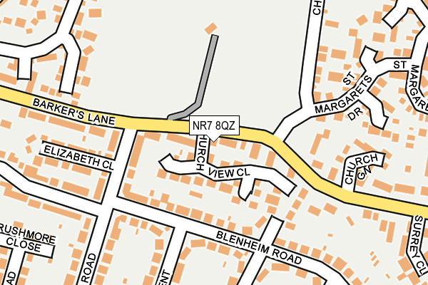 NR7 8QZ map - OS OpenMap – Local (Ordnance Survey)