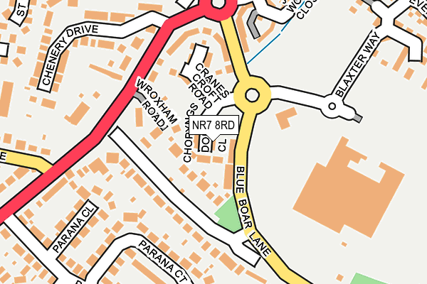 NR7 8RD map - OS OpenMap – Local (Ordnance Survey)