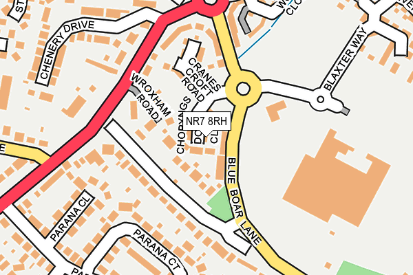 NR7 8RH map - OS OpenMap – Local (Ordnance Survey)