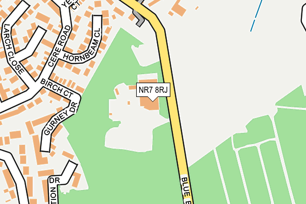 NR7 8RJ map - OS OpenMap – Local (Ordnance Survey)