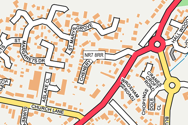 NR7 8RR map - OS OpenMap – Local (Ordnance Survey)