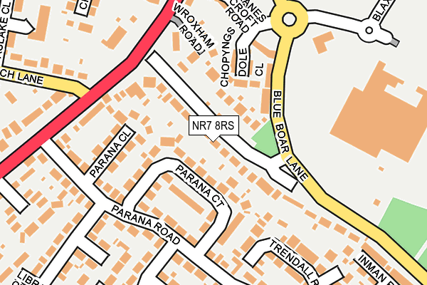 NR7 8RS map - OS OpenMap – Local (Ordnance Survey)