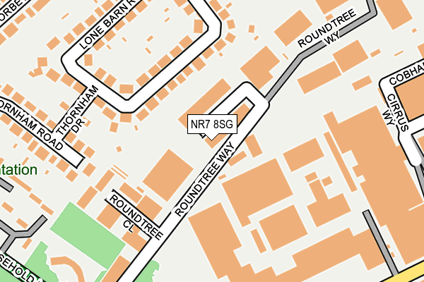 NR7 8SG map - OS OpenMap – Local (Ordnance Survey)