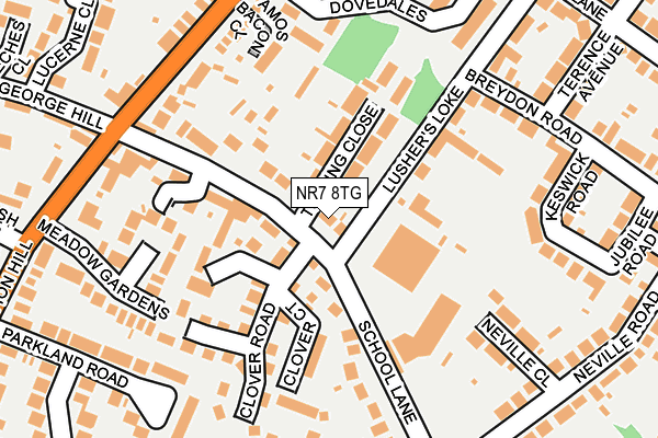 NR7 8TG map - OS OpenMap – Local (Ordnance Survey)