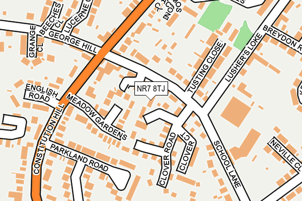 NR7 8TJ map - OS OpenMap – Local (Ordnance Survey)