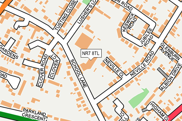 NR7 8TL map - OS OpenMap – Local (Ordnance Survey)
