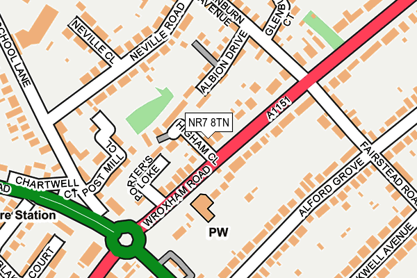 NR7 8TN map - OS OpenMap – Local (Ordnance Survey)